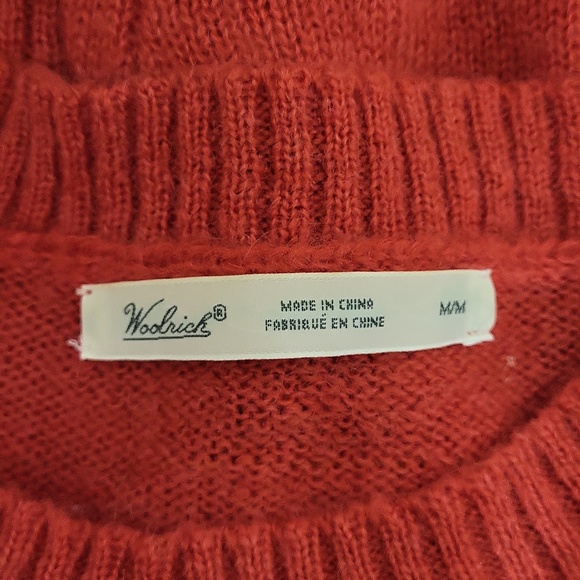 Woolrich Womens Medium Wool Mohair Blend Cable Knit Sweater Classic Preppy - Picture 2 of 9